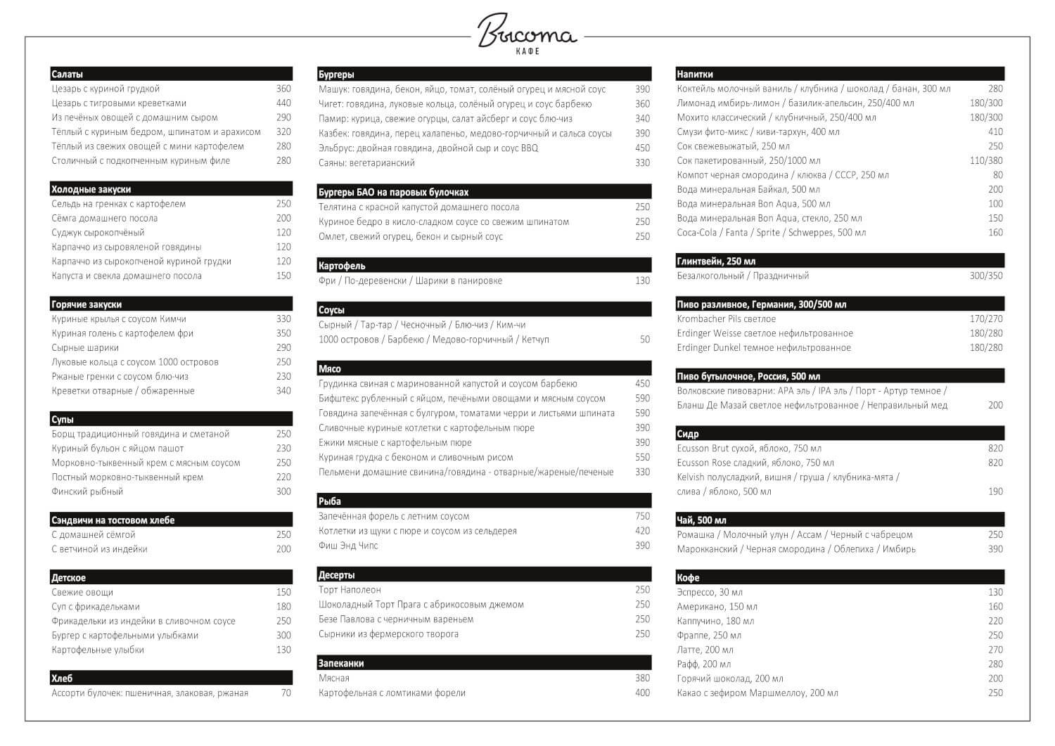 Russian menu translation with identical layout (source)