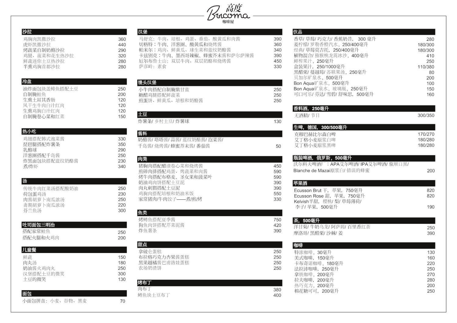 Russian menu translation with identical layout (result)