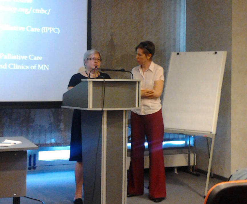 Our Russian consecutive interpreter at a medical seminar